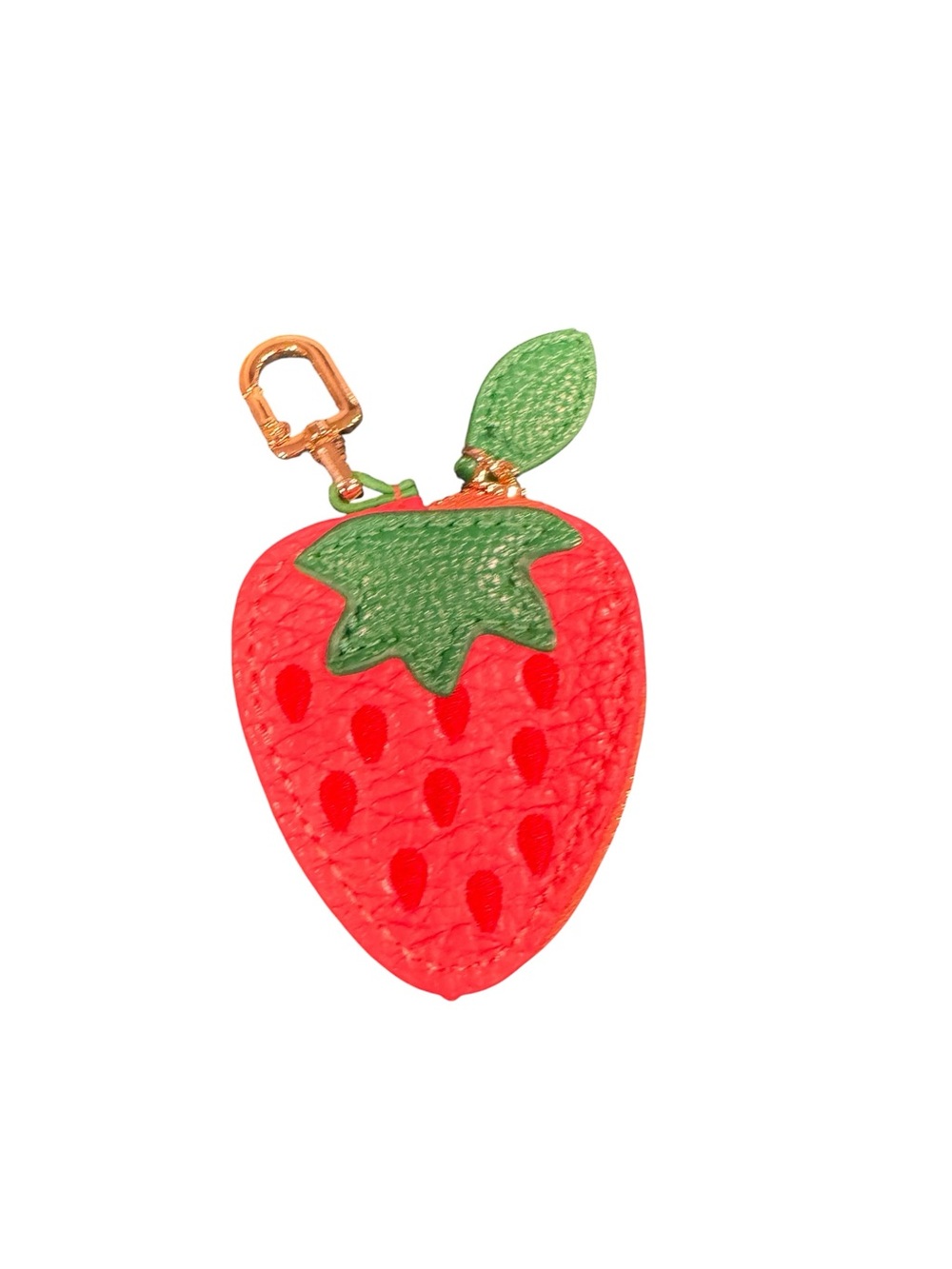 Strawberry Keychain Pouch in Red and Green